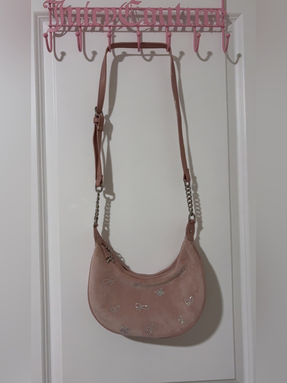 Juicy Couture Velvet Pink crossbody bag